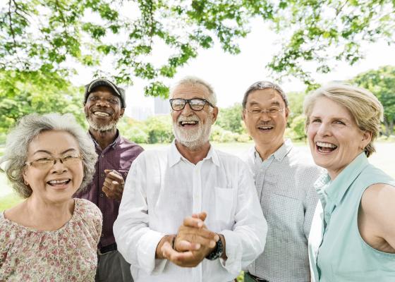 Group of seniors smiling.