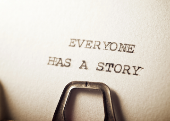 everyone has a story typed on page