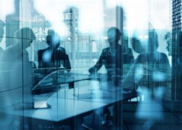 abstract meeting room