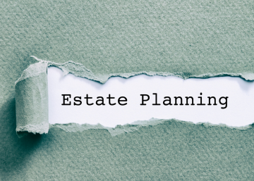 estate planning text revealed under torn paper