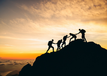 climbers on mountain