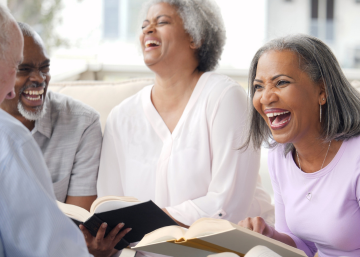 group of seniors laughing